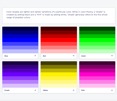 CSS Gradient Color Shades