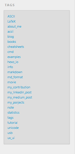 hexo.editing tag section on UI before changes